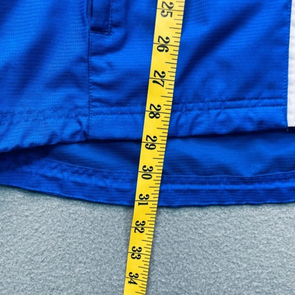 GVSU Adidas G7 Soccer Jacket Blue Hooded Lightweight‎ Full Zip Men's Medium